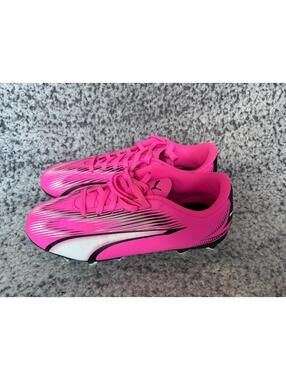 Puma Ultra Play FG/AG Soccer Cleats Pink Black Youth US 4 EUR 35.5